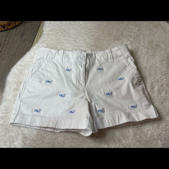 Vineyard Vines Other - Vineyard Vines Kids White Blue Whale Embroidered Shorts